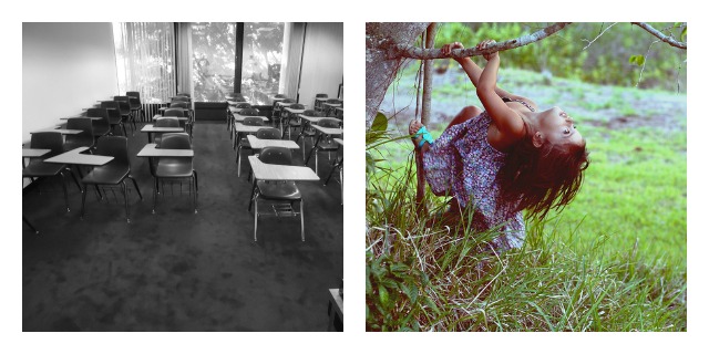 unschooling desks vs tree