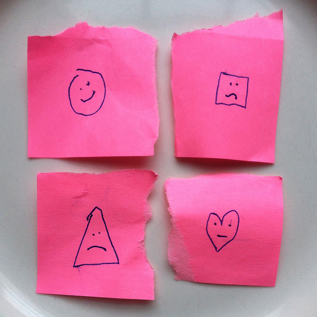 pink paper emotions